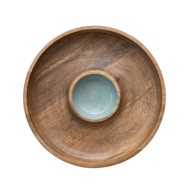 Mango Wood Lazy Susan Server