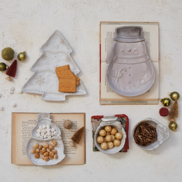 Stoneware Santa/Snowman Shaped Bowls - Image 2