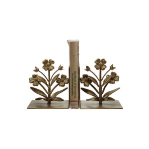 Cast Iron Flower Shaped Bookends