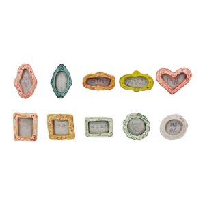 Hand-Painted Stoneware Mini Photo Frame Magnets