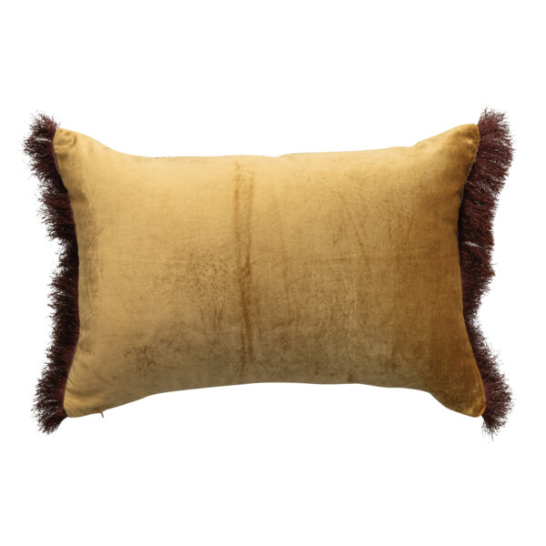 Cotton Velvet Printed Lumbar Pillow - Image 2