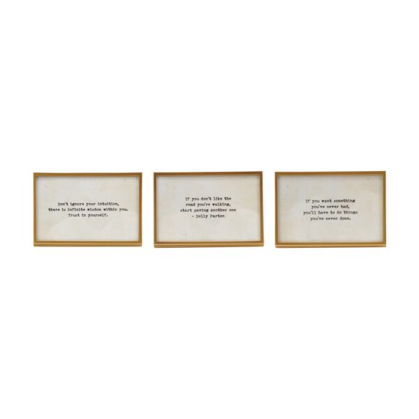Metal & Glass Frames w/ Easel & Sayings