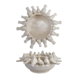 Stoneware Bowl/Planter with 3D Birds